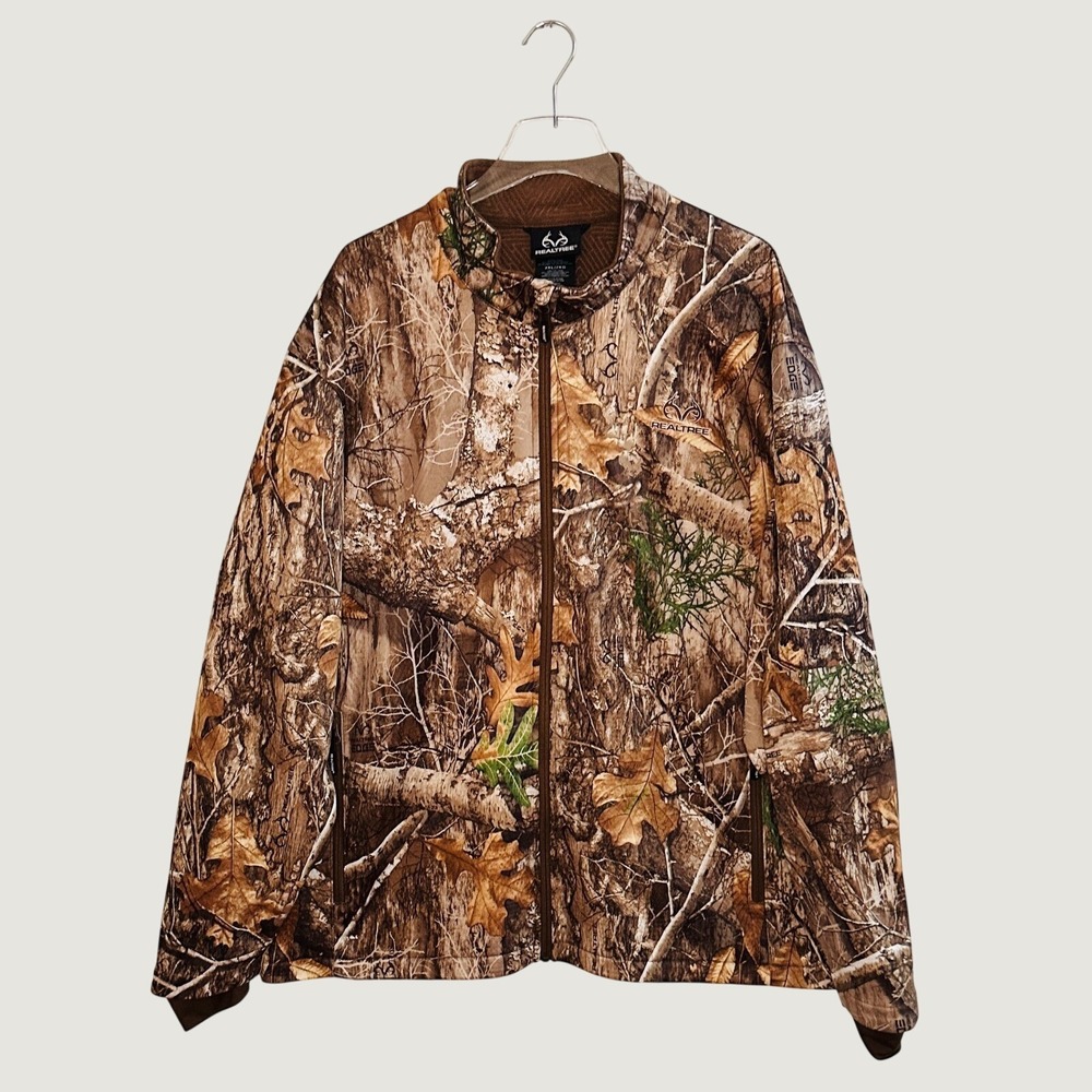 Realtree Edge Camo Full Zip Soft Shell Fleece Jacket Scent Factor 2X Hunting